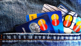 Credit cards in jeans pocket