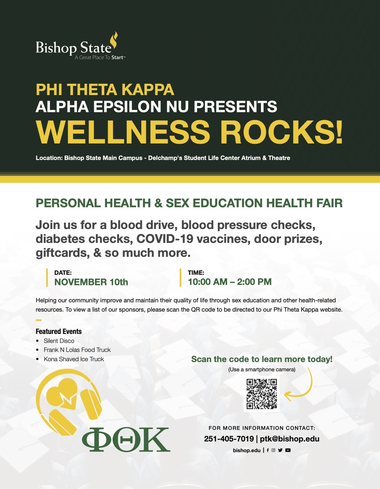 flyer for PTK wellness fair